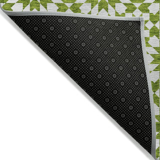 Piper Looms Chantille Spiral ACN734 Lime Machine Washable Area Rug Backing Image