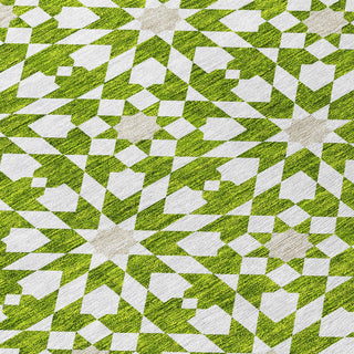 Piper Looms Chantille Spiral ACN734 Lime Machine Washable Area Rug Swatch Image