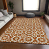 Piper Looms Chantille Spiral ACN734 Paprika Machine Washable Area Rug Lifestyle Image Feature