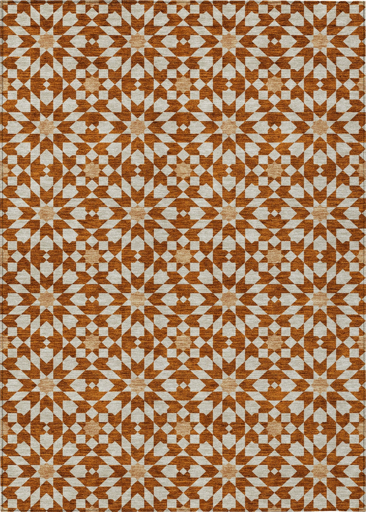 Piper Looms Chantille Spiral ACN734 Paprika Machine Washable Area Rug main image