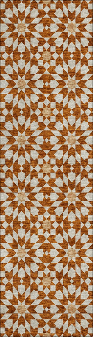 Piper Looms Chantille Spiral ACN734 Paprika Machine Washable Area Rug Runner Main Image
