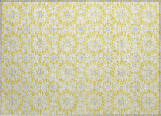 Piper Looms Chantille Spiral ACN734 Yellow Machine Washable Area Rug Scatter Main Image