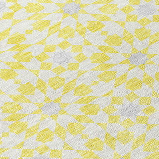 Piper Looms Chantille Spiral ACN734 Yellow Machine Washable Area Rug Swatch Image