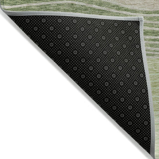 Piper Looms Chantille Stripes ACN735 Aloe Machine Washable Area Rug Backing Image