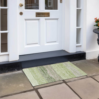 Piper Looms Chantille Stripes ACN735 Aloe Machine Washable Area Rug Scatter Outdoor Lifestyle Image Feature
