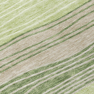 Piper Looms Chantille Stripes ACN735 Aloe Machine Washable Area Rug Swatch Image