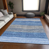 Piper Looms Chantille Stripes ACN735 Blue Machine Washable Area Rug Lifestyle Image Feature