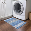 Piper Looms Chantille Stripes ACN735 Blue Machine Washable Area Rug Scatter Lifestyle Image Feature