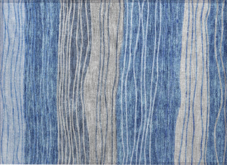 Piper Looms Chantille Stripes ACN735 Blue Machine Washable Area Rug Scatter Main Image