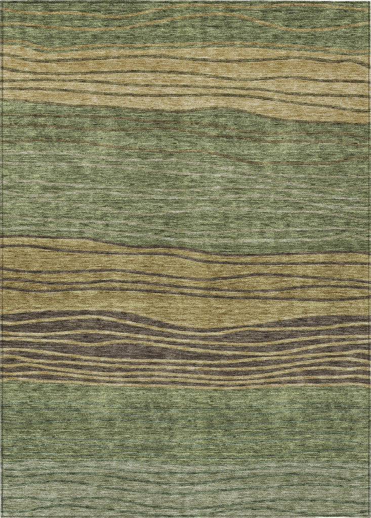 Piper Looms Chantille Stripes ACN735 Olive Machine Washable Area Rug main image