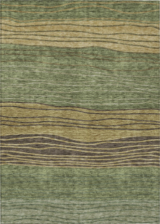 Piper Looms Chantille Stripes ACN735 Olive Machine Washable Area Rug main image