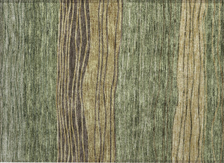 Piper Looms Chantille Stripes ACN735 Olive Machine Washable Area Rug Scatter Main Image