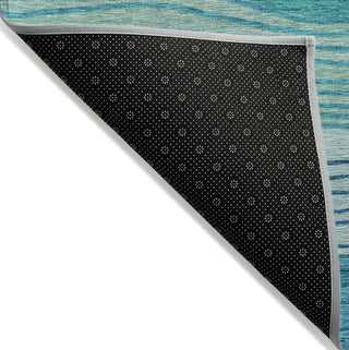 Piper Looms Chantille Stripes ACN735 Sky Machine Washable Area Rug Backing Image