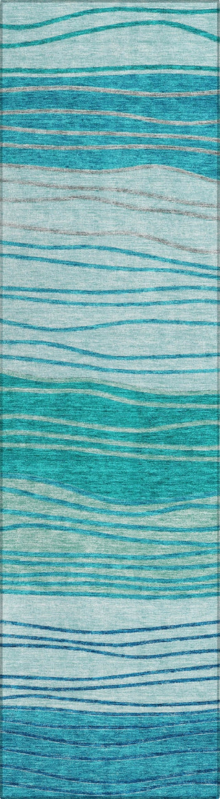 Piper Looms Chantille Stripes ACN735 Sky Machine Washable Area Rug Runner Main Image