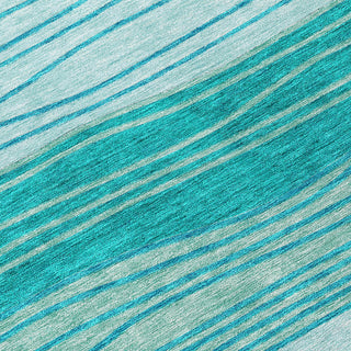 Piper Looms Chantille Stripes ACN735 Sky Machine Washable Area Rug Swatch Image