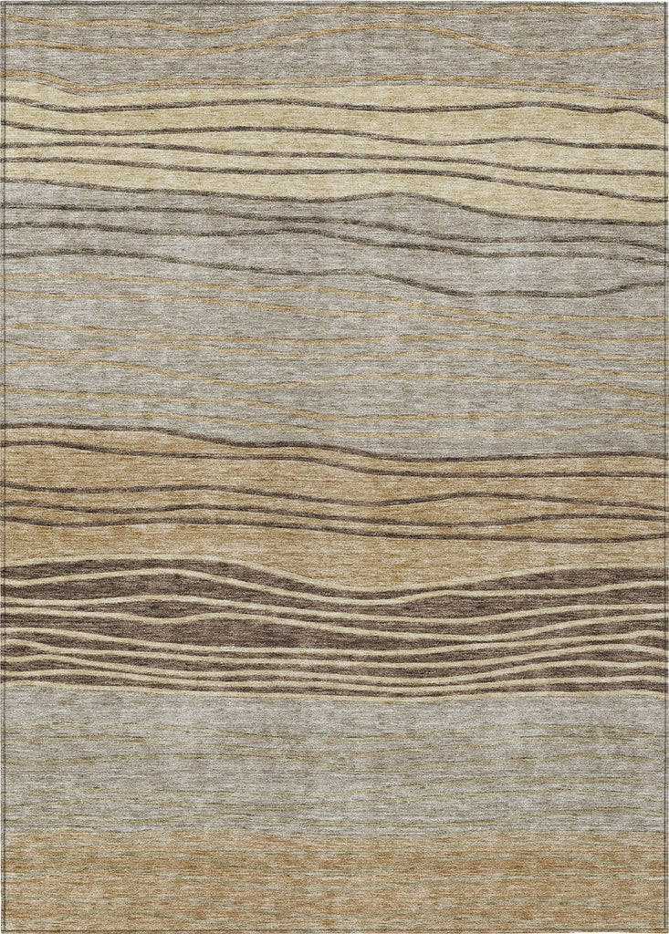 Piper Looms Chantille Stripes ACN735 Taupe Machine Washable Area Rug main image