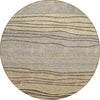 Piper Looms Chantille Stripes ACN735 Taupe Machine Washable Area Rug Round Main Image