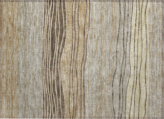 Piper Looms Chantille Stripes ACN735 Taupe Machine Washable Area Rug Scatter Main Image