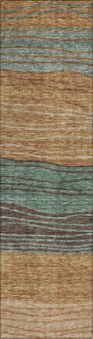 Piper Looms Chantille Stripes ACN735 Terracotta Machine Washable Area Rug Runner Main Image