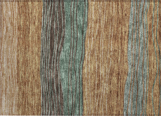 Piper Looms Chantille Stripes ACN735 Terracotta Machine Washable Area Rug Scatter Main Image