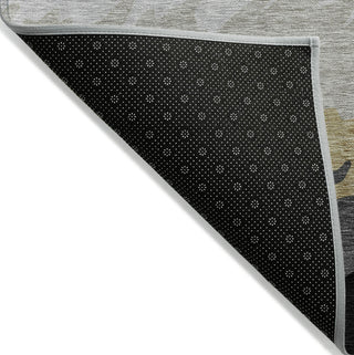 Piper Looms Chantille Stripes ACN736 Black Machine Washable Area Rug Backing Image