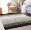 Piper Looms Chantille Stripes ACN736 Black Machine Washable Area Rug Lifestyle Image Feature