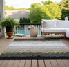 Piper Looms Chantille Stripes ACN736 Black Machine Washable Area Rug Outdoor Lifestyle Image Feature