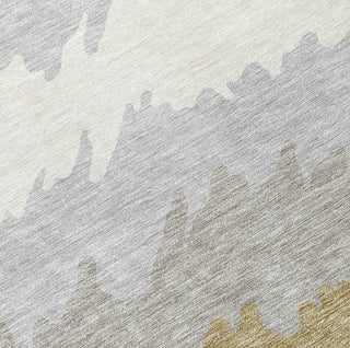 Piper Looms Chantille Stripes ACN736 Black Machine Washable Area Rug Swatch Image