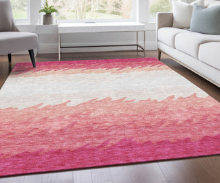 Piper Looms Chantille Stripes ACN736 Blush Machine Washable Area Rug Lifestyle Image Feature