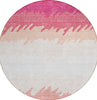 Piper Looms Chantille Stripes ACN736 Blush Machine Washable Area Rug Round Main Image