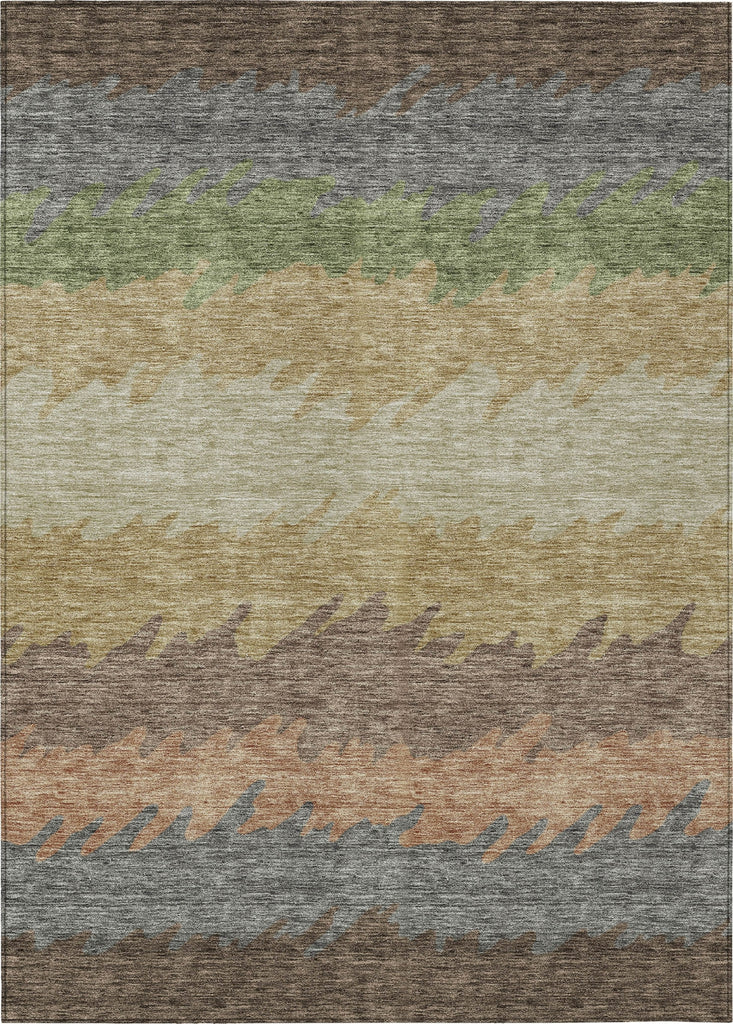 Piper Looms Chantille Stripes ACN736 Chocolate Machine Washable Area Rug main image