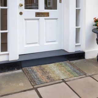 Piper Looms Chantille Stripes ACN736 Chocolate Machine Washable Area Rug Scatter Outdoor Lifestyle Image Feature