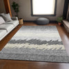 Piper Looms Chantille Stripes ACN736 Gray Machine Washable Area Rug Lifestyle Image Feature