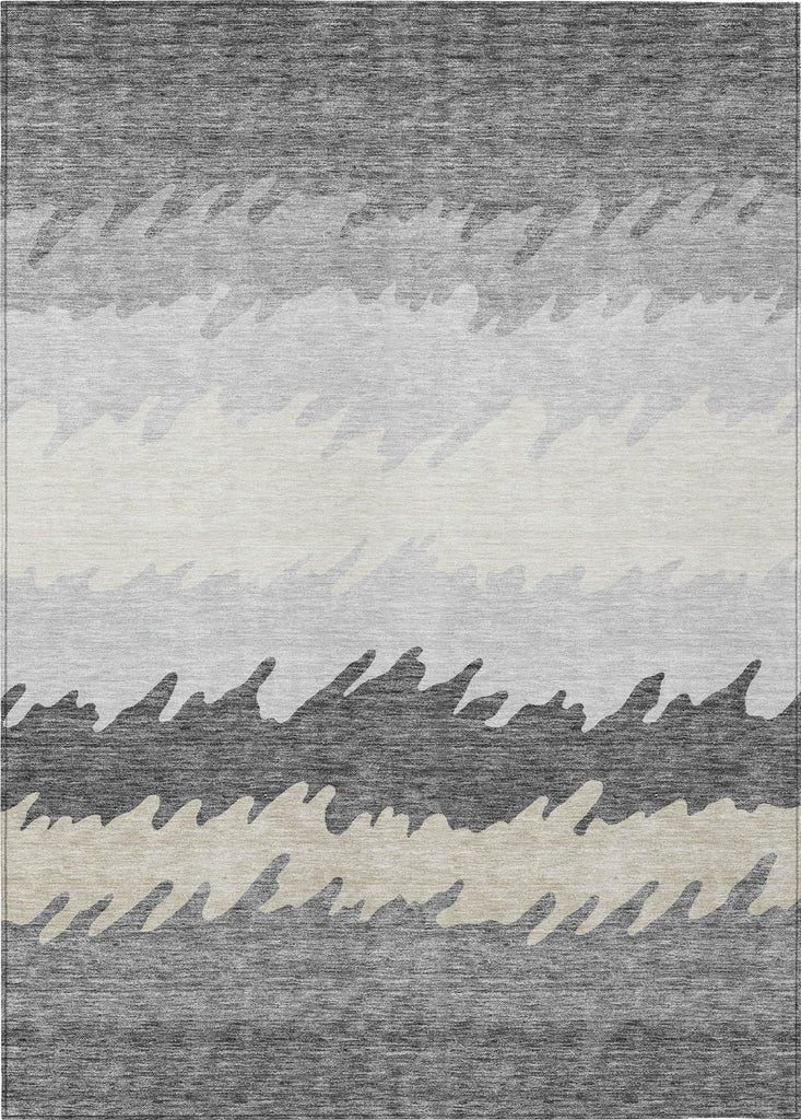 Piper Looms Chantille Stripes ACN736 Gray Machine Washable Area Rug main image