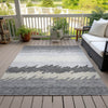 Piper Looms Chantille Stripes ACN736 Gray Machine Washable Area Rug Outdoor Lifestyle Image Feature