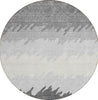 Piper Looms Chantille Stripes ACN736 Gray Machine Washable Area Rug Round Main Image