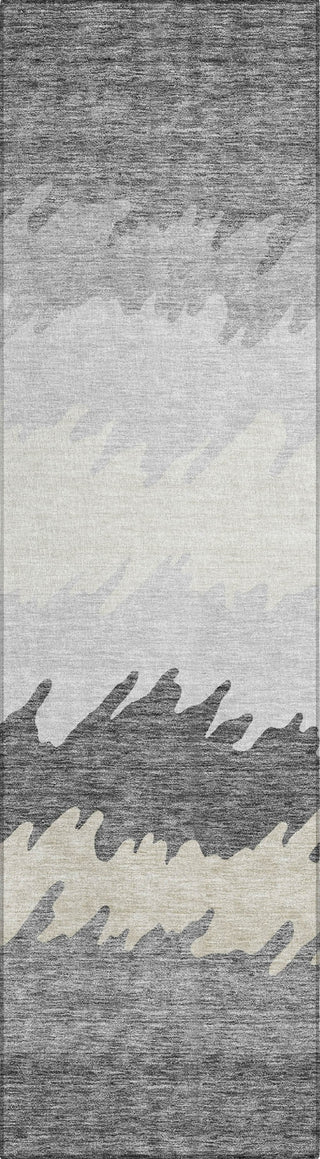 Piper Looms Chantille Stripes ACN736 Gray Machine Washable Area Rug Runner Main Image