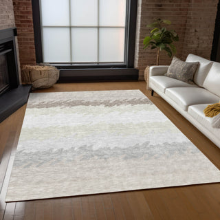 Piper Looms Chantille Stripes ACN736 Ivory Machine Washable Area Rug Lifestyle Image Feature