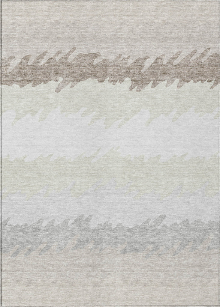 Piper Looms Chantille Stripes ACN736 Ivory Machine Washable Area Rug main image