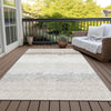 Piper Looms Chantille Stripes ACN736 Ivory Machine Washable Area Rug Outdoor Lifestyle Image Feature