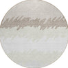 Piper Looms Chantille Stripes ACN736 Ivory Machine Washable Area Rug Round Main Image