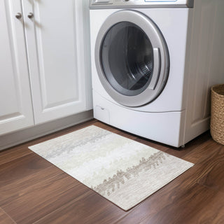 Piper Looms Chantille Stripes ACN736 Ivory Machine Washable Area Rug Scatter Lifestyle Image Feature
