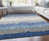 Piper Looms Chantille Stripes ACN736 Navy Machine Washable Area Rug Lifestyle Image Feature