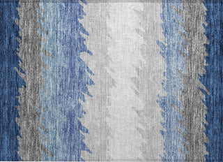 Piper Looms Chantille Stripes ACN736 Navy Machine Washable Area Rug Scatter Main Image