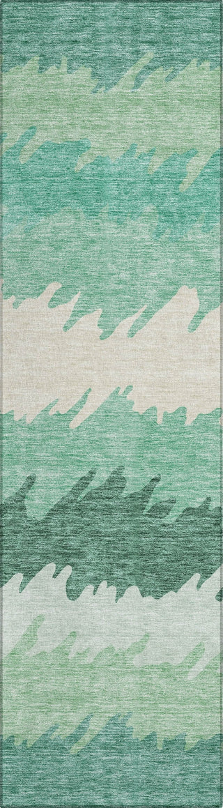 Piper Looms Chantille Stripes ACN736 Sage Machine Washable Area Rug Runner Main Image