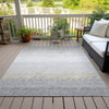 Piper Looms Chantille Stripes ACN736 Silver Machine Washable Area Rug Outdoor Lifestyle Image Feature