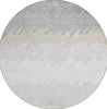 Piper Looms Chantille Stripes ACN736 Silver Machine Washable Area Rug Round Main Image