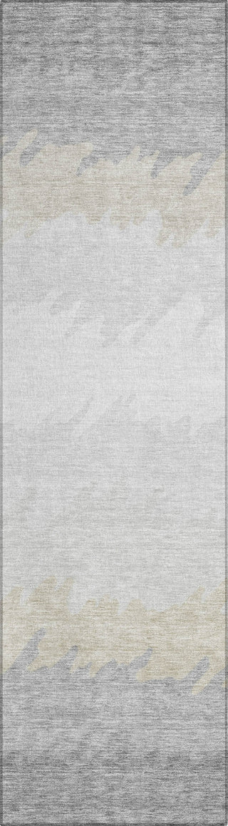 Piper Looms Chantille Stripes ACN736 Silver Machine Washable Area Rug Runner Main Image