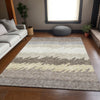 Piper Looms Chantille Stripes ACN736 Taupe Machine Washable Area Rug Lifestyle Image Feature