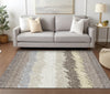 Piper Looms Chantille Stripes ACN736 Taupe Machine Washable Area Rug Lifestyle Image Feature